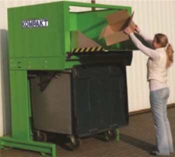 cardboard bin compactor 1100e